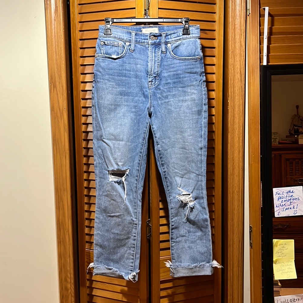 Madewell Distressed Blue Jeans